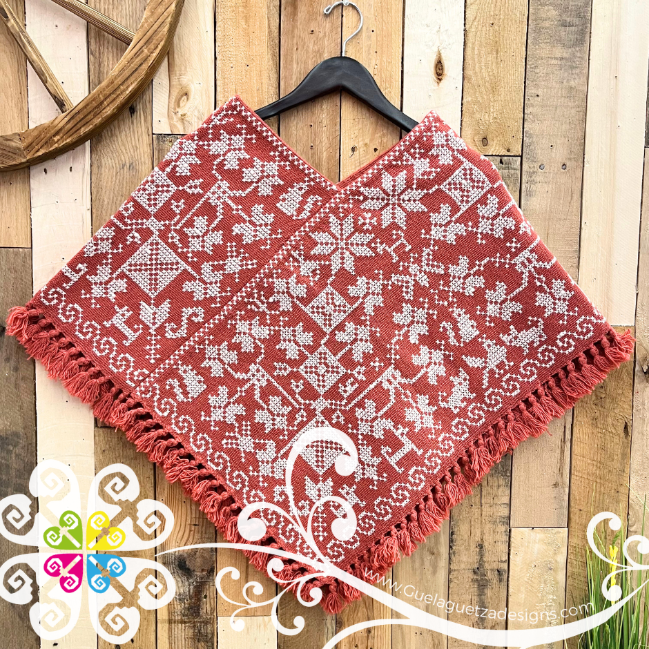 Arbol de la Vida Design Embroider Poncho - Mañanita