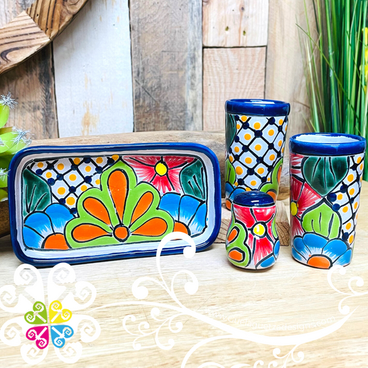 Mini Tequilero Talavera Tray - Talavera Kitchen