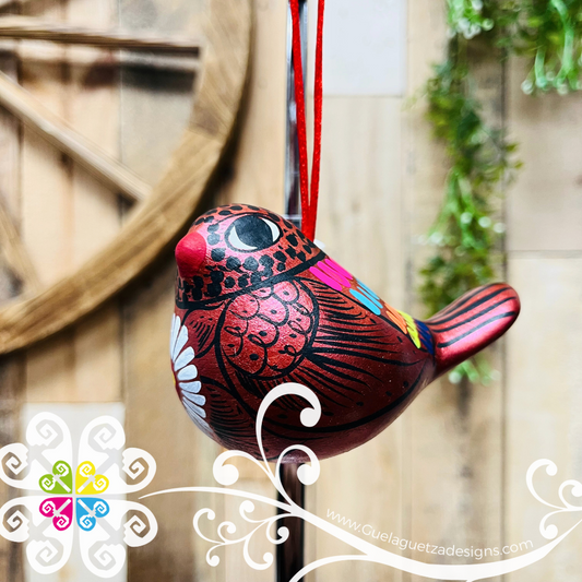 Bird Hand-painted Clay Figure - Garden Hanging Decor