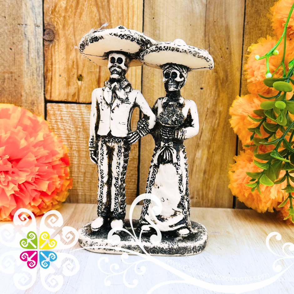 Small Mariachi Couple - Day of the Dead Decoration Resin Statue