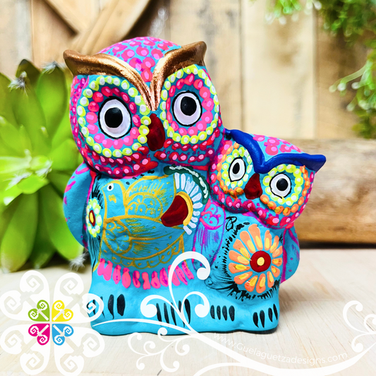 Owl Hand-painted Clay Figure