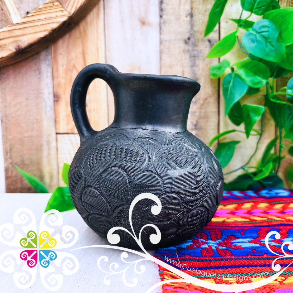 Medium Bola Pitcher - Barro Negro Oaxaca