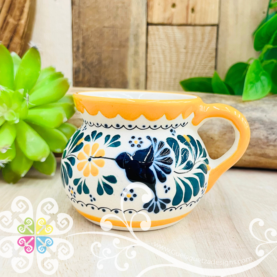 Small Yellow Colibri Taza Ponchera Colibri - Barro Alta Temperatura - Single Clay Mug
