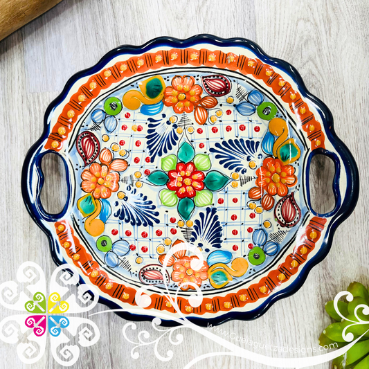 Perfectly Imperfect Arrocera Talavera Tray - Talavera Kitchen