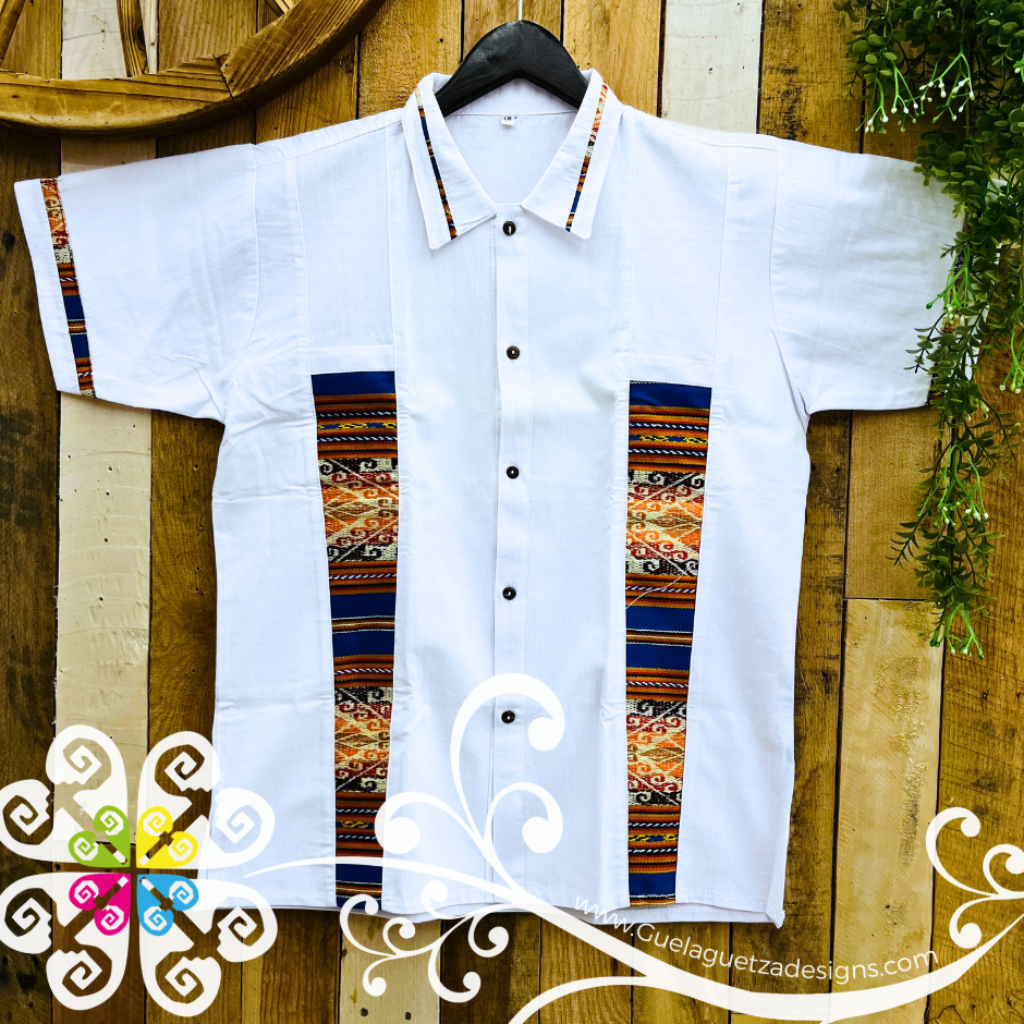 White Men Coralillo Shirt Double Lines - Men Shirt