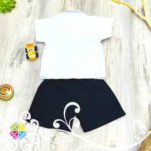 Navy Blue Lalito Short and Shirt Set - Mexican Boy Outfit