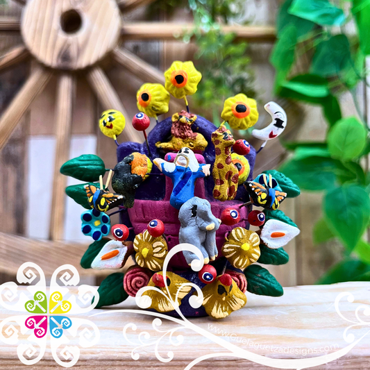 Mini Arbol Pintado Home Decor - Barro Metepec