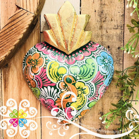 Large Corazón Pintado - Wall Decor