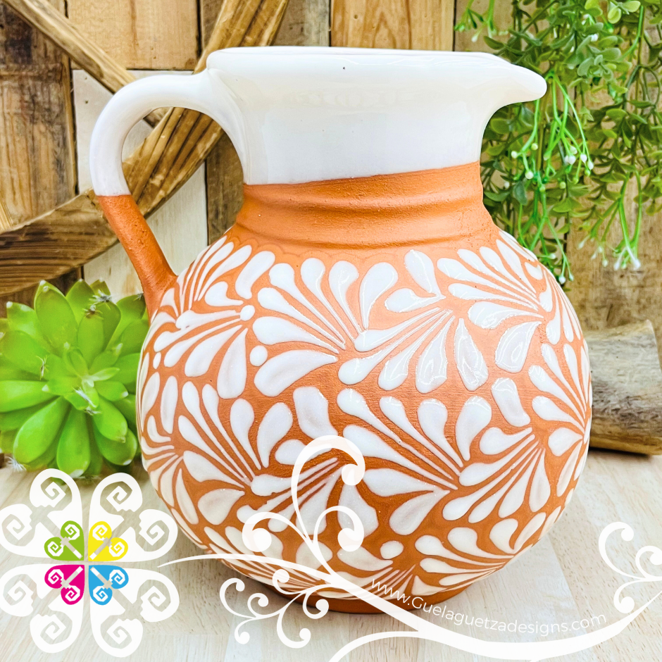 Natural/White Espiga Bola Pitcher Set - 4 Mugs