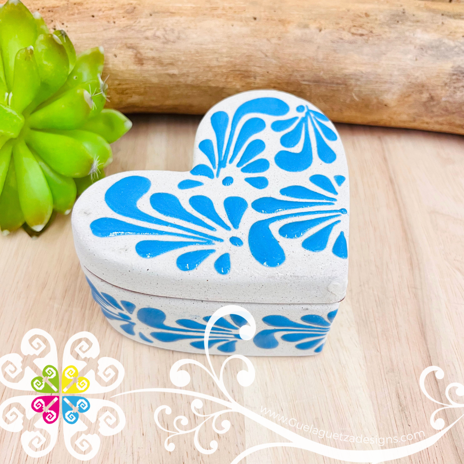 Plumeado Heart Clay Box - Jewelry Box - Alajero Corazon