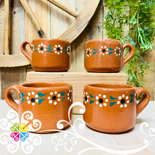 Set of 4 Capula Clay Tradicional Mug - Set Capula Sencillo Clay Mug