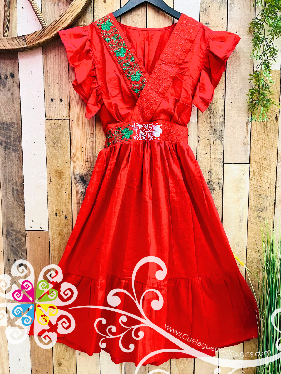 Fernanda Red Tricolor Dress - Women Dress