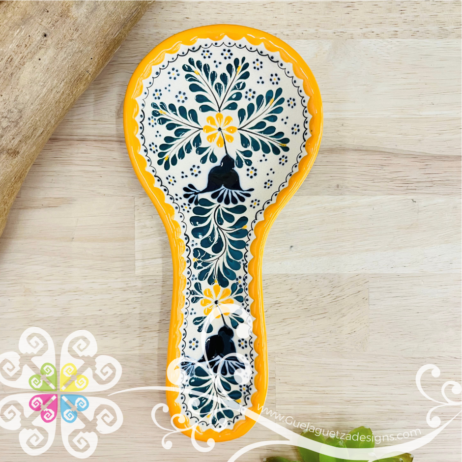 Yellow Hummingbird Spoon Rest - Barro Alta Temperatura - Spoon Rest