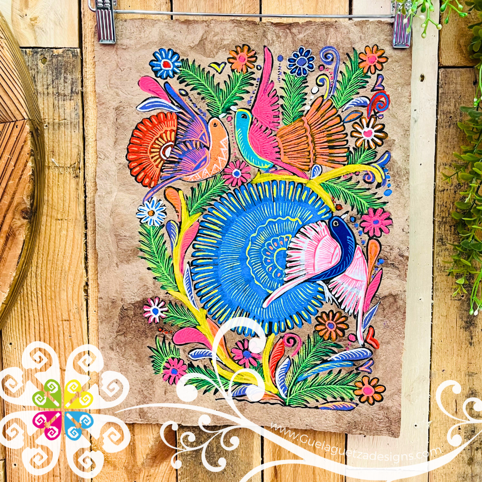 Medium Fauna Designs - Amate Paintings