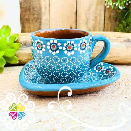Capula Clay Corazon Plate with Mug - Capula Fino Clay Mug Set