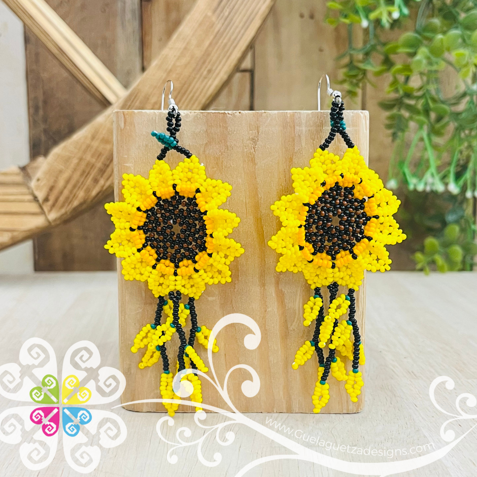 Beaded Girasol Earrings