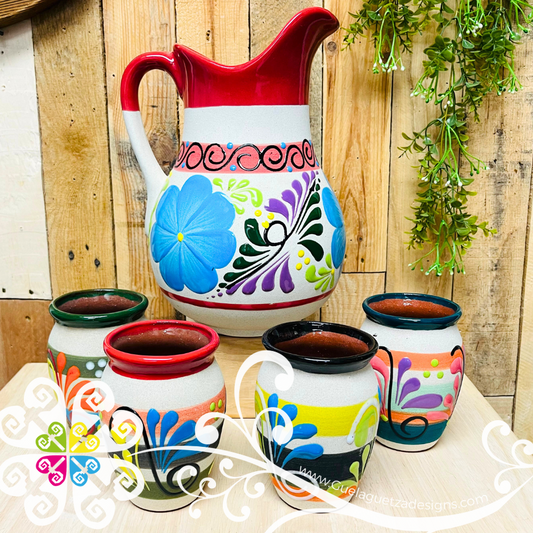 Pato Rainbow Pitcher Set - 4 Cantaritos