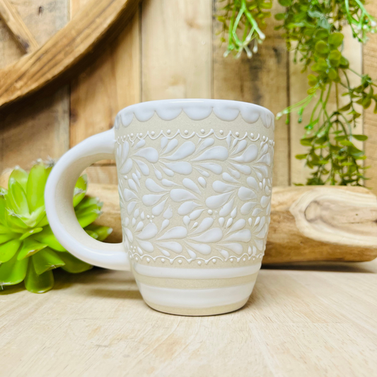 Taza Cono Plumeado - Barro Alta Temperatura - Single Clay Mug
