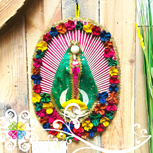 Large Virgen Guadalupe - Palm Wall Decoration