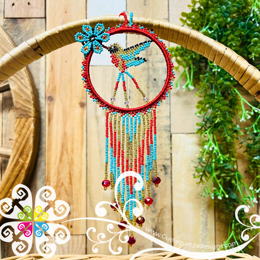 Hummingbird Dream Catcher - Huichol Art