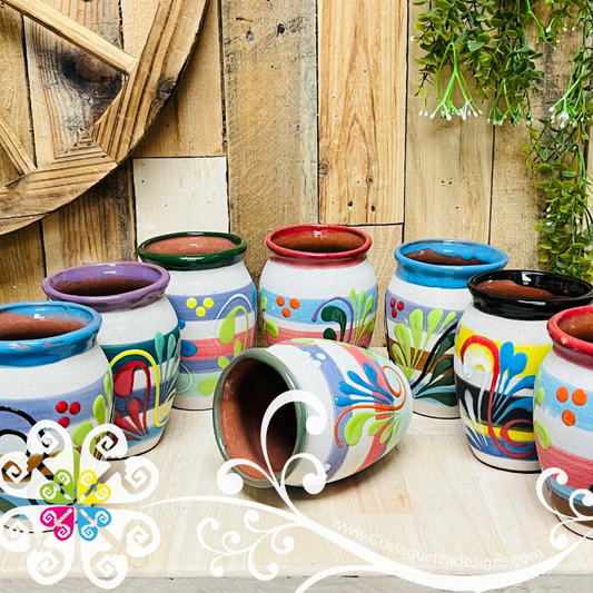 Imperfectly Beautiful Set of Fiesta Engobe Vase - Set Clay Vase