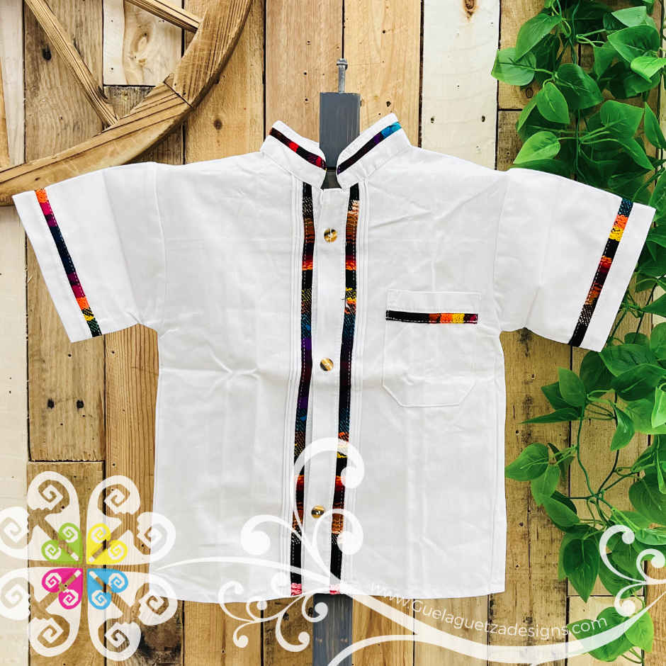 White Coralillo Boy Shirt - Camisas de Niño