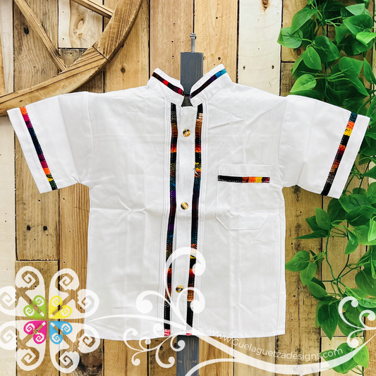 White Coralillo Boy Shirt - Camisas de Niño