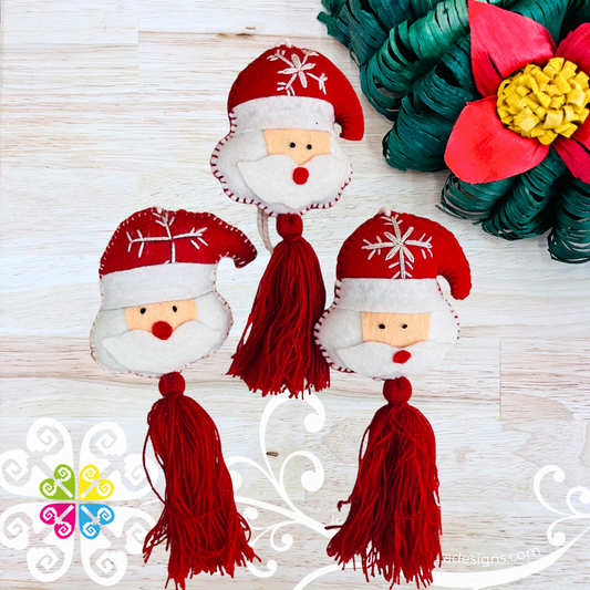 Santa Clause Pom Pom Sets - Christmas Ornaments