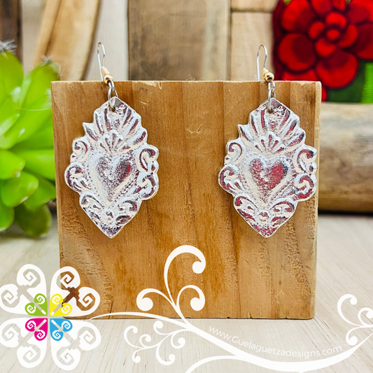 Silver Milagro Earrings  - Aretes Milagro Artesanal