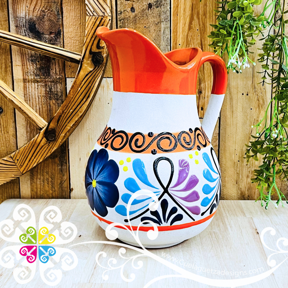 Orange Clay Pato Pitcher Set - 4 Mugs