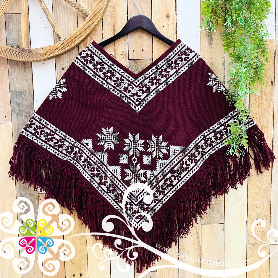 Embroidered Poncho - Orillado Design - Mañanita