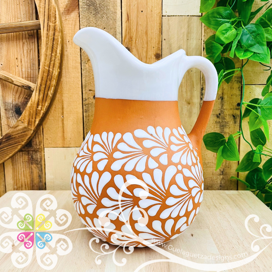 Imperfect Natural/White Espiga Pato Clay Pitcher - Jarra de Barro