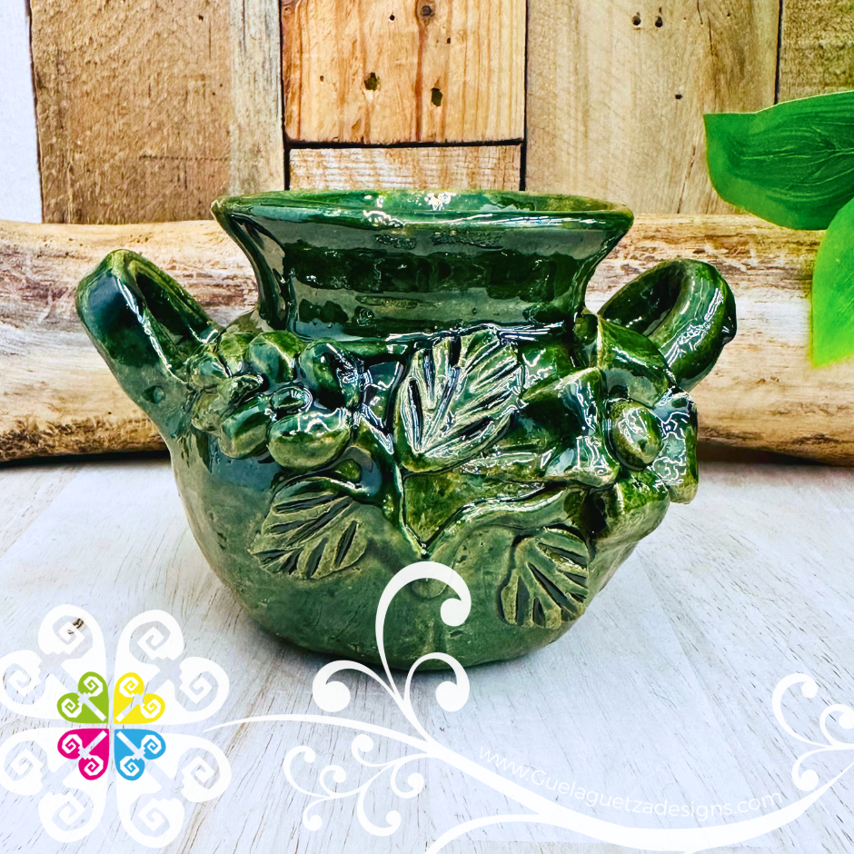 Small Ollita with Handles - Barro Vidriado Oaxaca