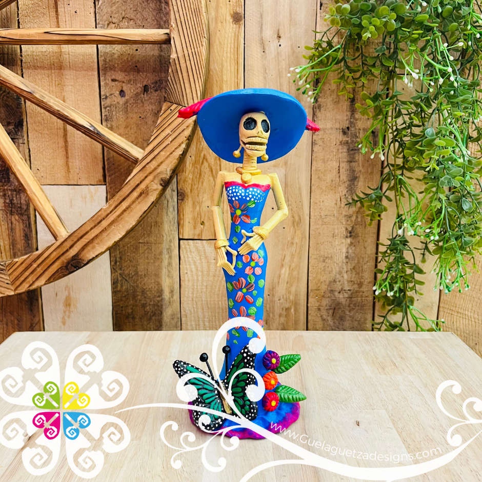Medium Catrina Elegante Clay Catrina - Michoacan Clay Home