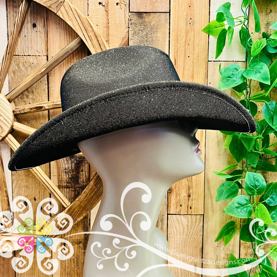 Black with Gold Glitter Cowboy Hat - Unisex Hat