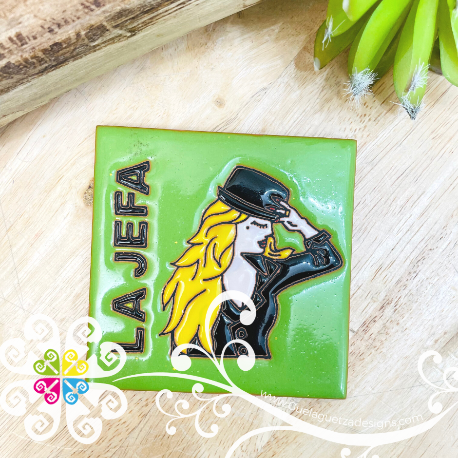 La Jefa - Mexican LoteriaMX Coaster Tile