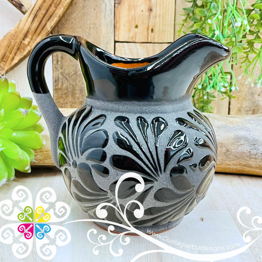 Black Lechera Small Clay Pitcher - Jarro