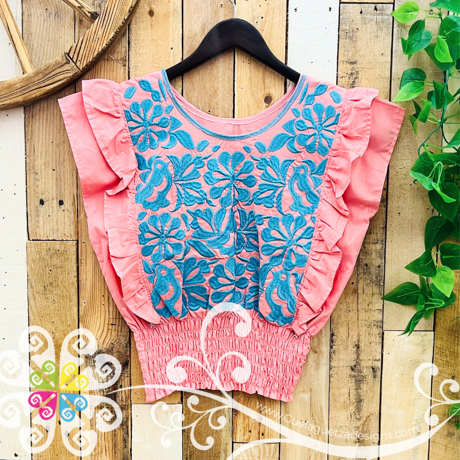 Tehuana Floral Crop Top - Women Tops