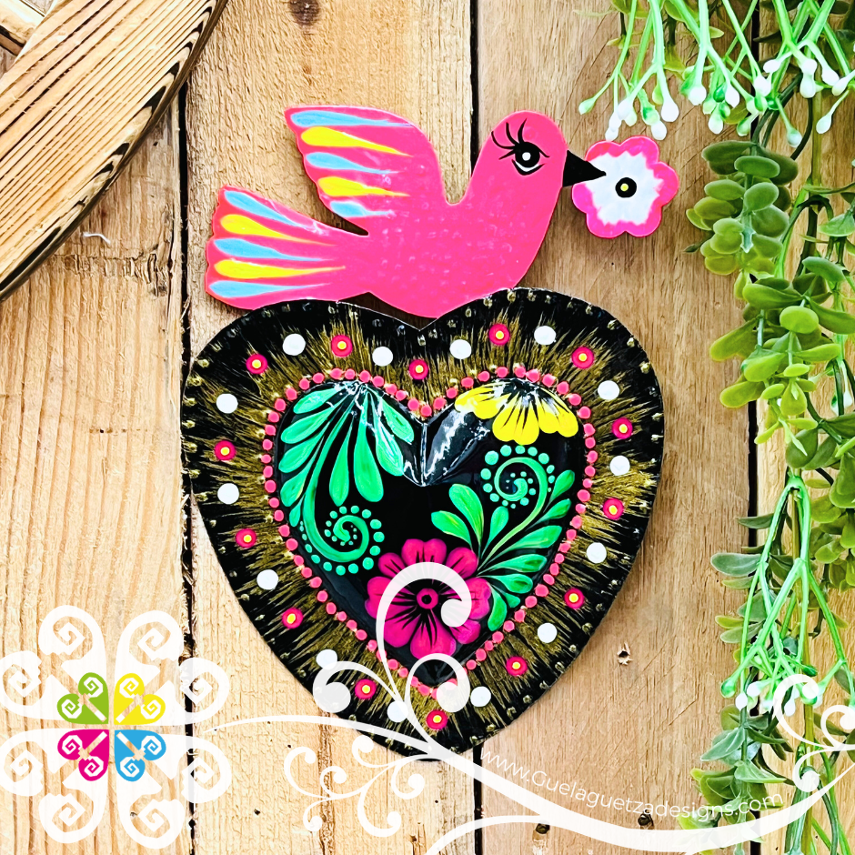 Medium Corazon Milagro Brillante - Hojalata San Miguel Collection