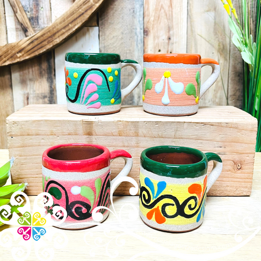 Set of 4 Tacita Espresso Mugs - Mexican Kitchen