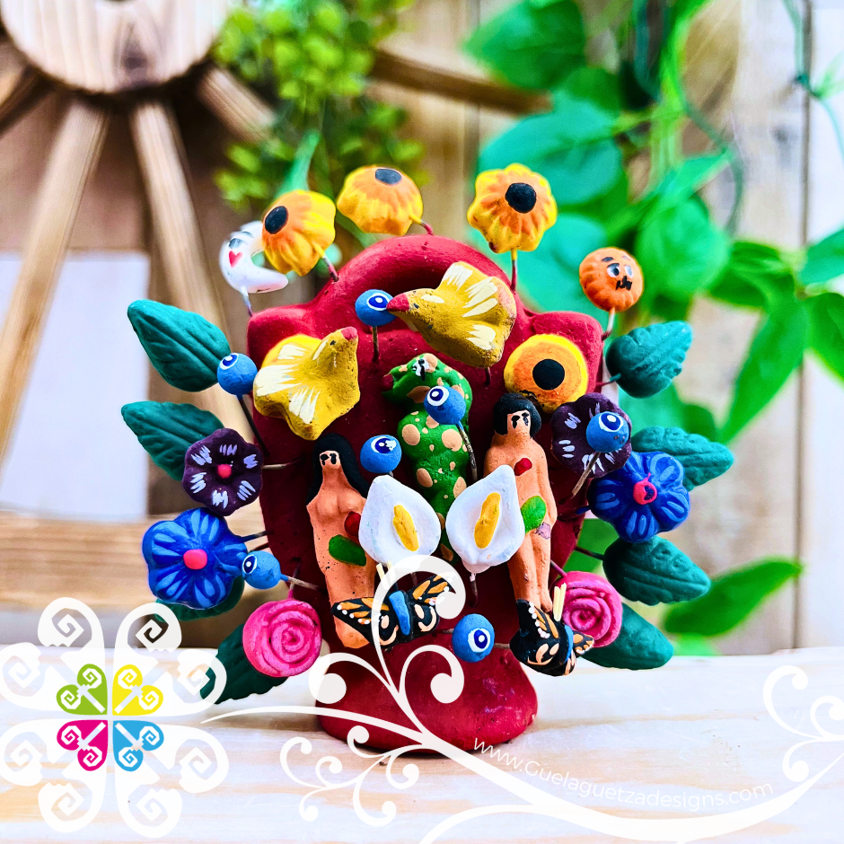 Mini Arbol Pintado Home Decor - Barro Metepec
