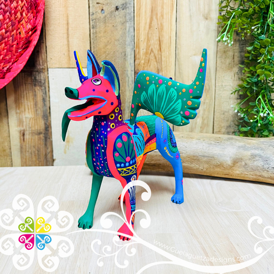 Large Dante Dog Alebrije - Handcarve Wood Decoration Figure