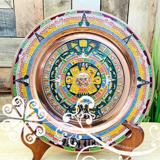 Copper Stamped Plate Decor