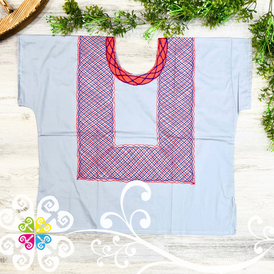 Medium Cadenilla Tehuana Shirt - Doble Embroider