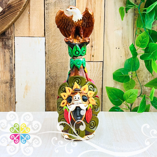 Small Jaguar Glass Bottle Container - Epoxi Clay Tequila Glass Bottle