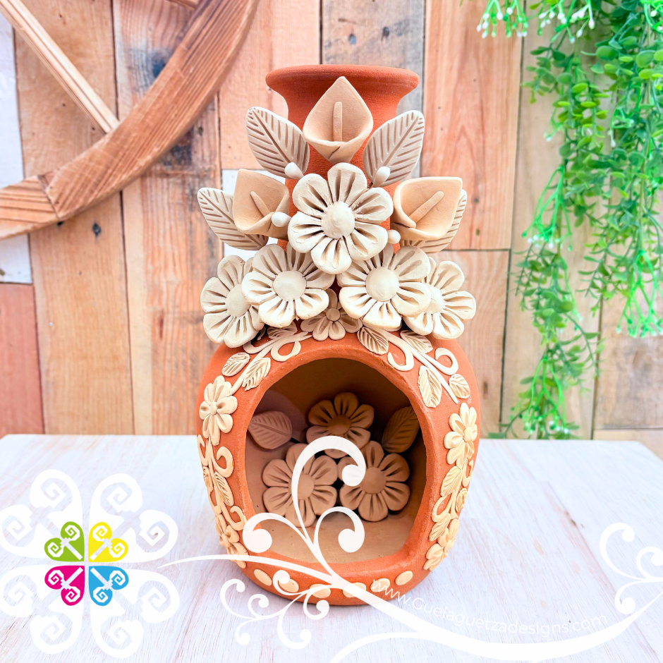 pataya　VINTAGE flower vase2つセット Floral Bunch Vase - Barro Bordado Oaxaca – Guelaguetza Designs