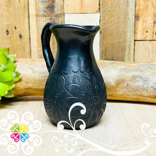 Small Crepera  Pitcher - Barro Negro Oaxaca