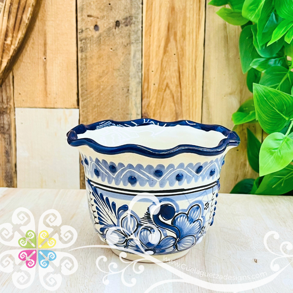 Blue Violeta Planter - Maceta Mexicana - Talavera Home Decor