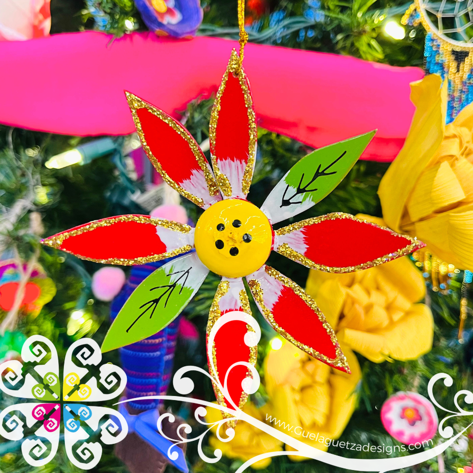 Wood Noche Buena Ornaments - Wood Christmas Ornaments