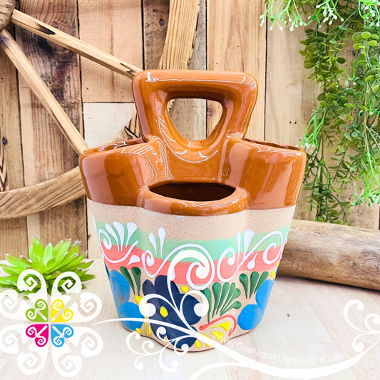 Soft Brown Flores Utensil Holder - Spoon Holder